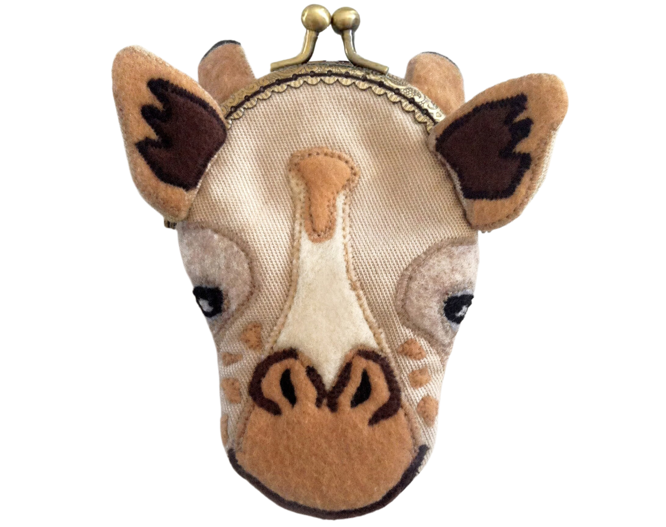Giraffe Fabric Kiss Lock Coin Purse