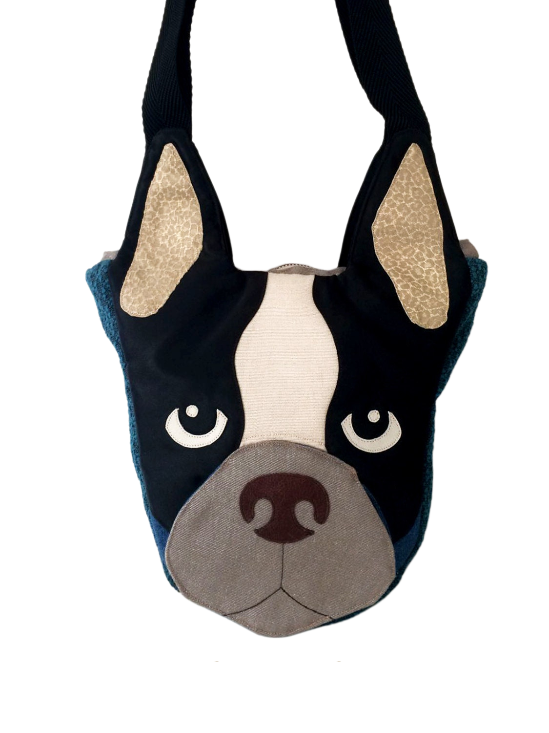 Boston Terrier Fabric Kiss Lock Coin Purse