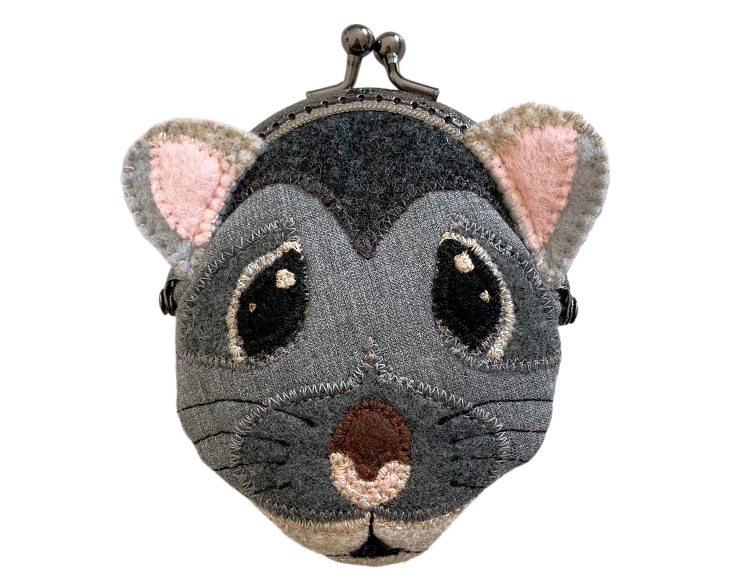 Gray Mouse Lock Coin Purse