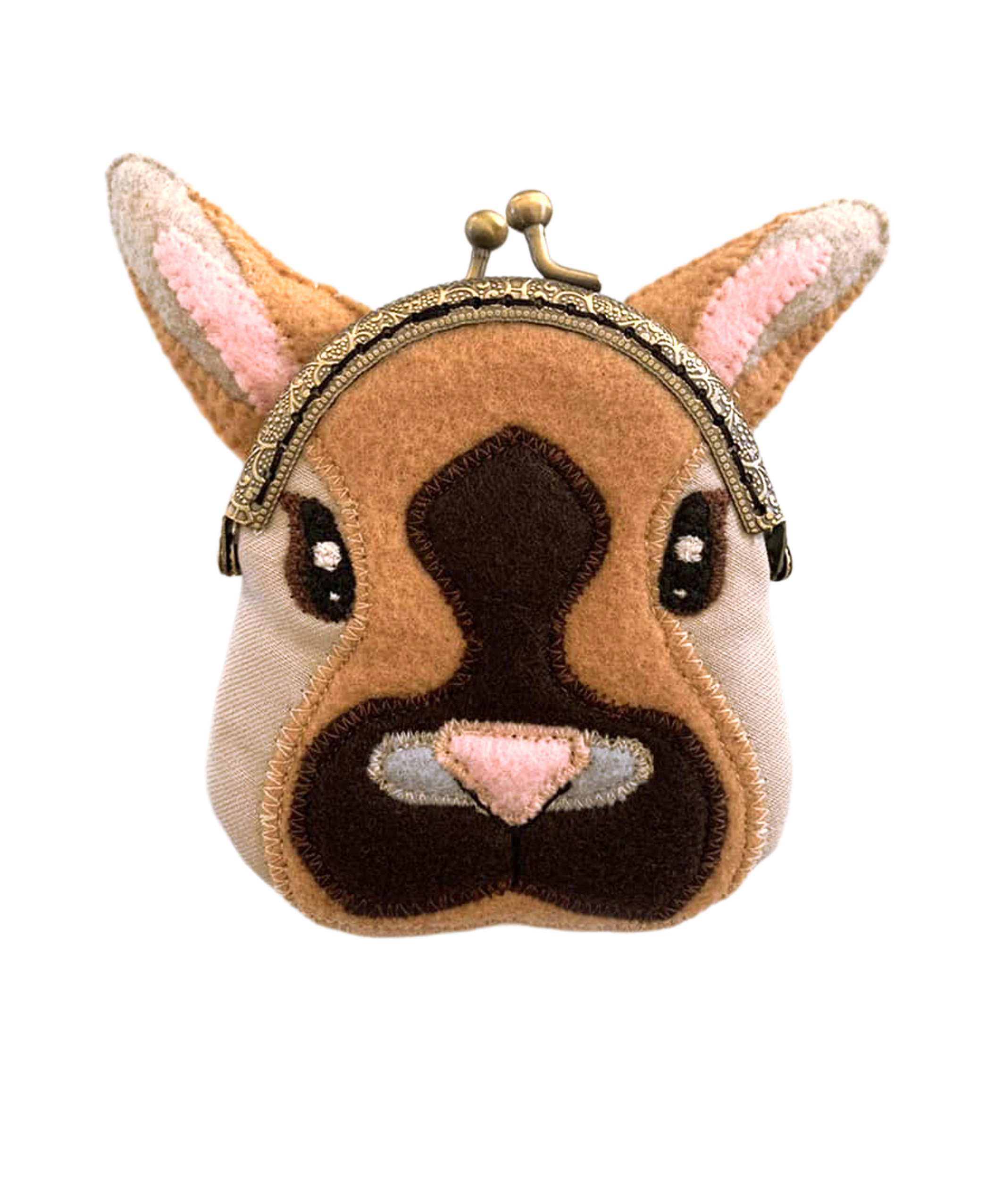Kangaroo Fabric Kiss Lock Coin Purse