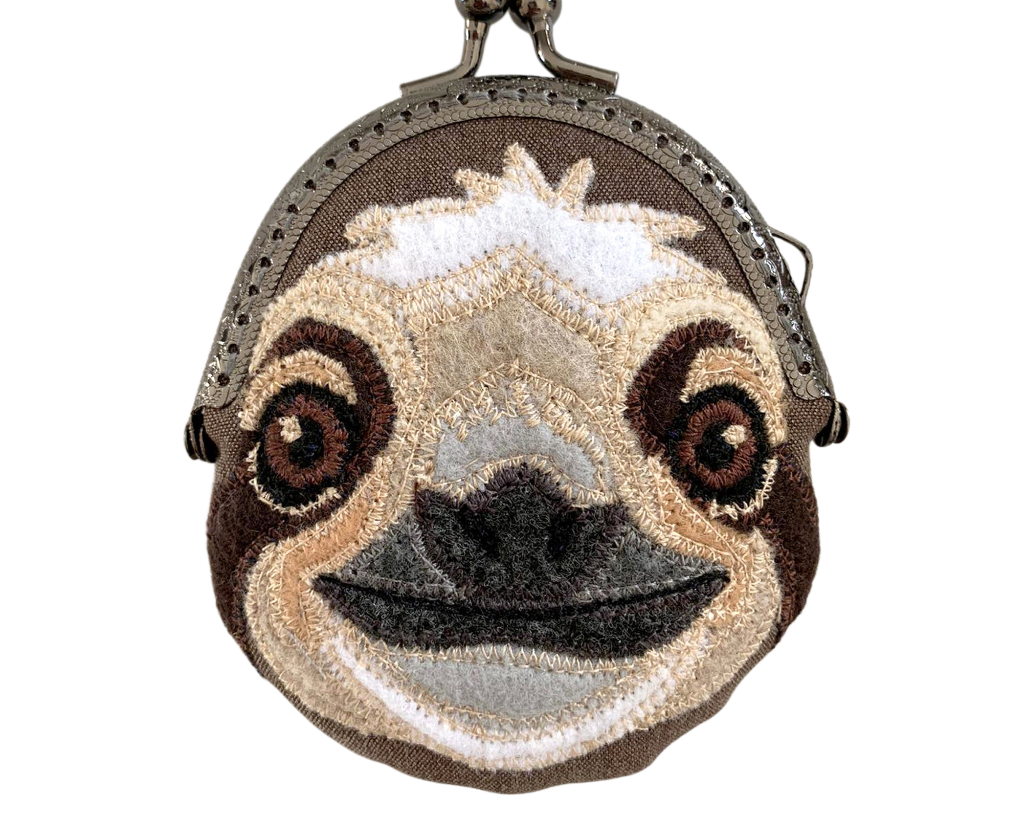 Sloth Fabric Kiss Lock Coin Purse